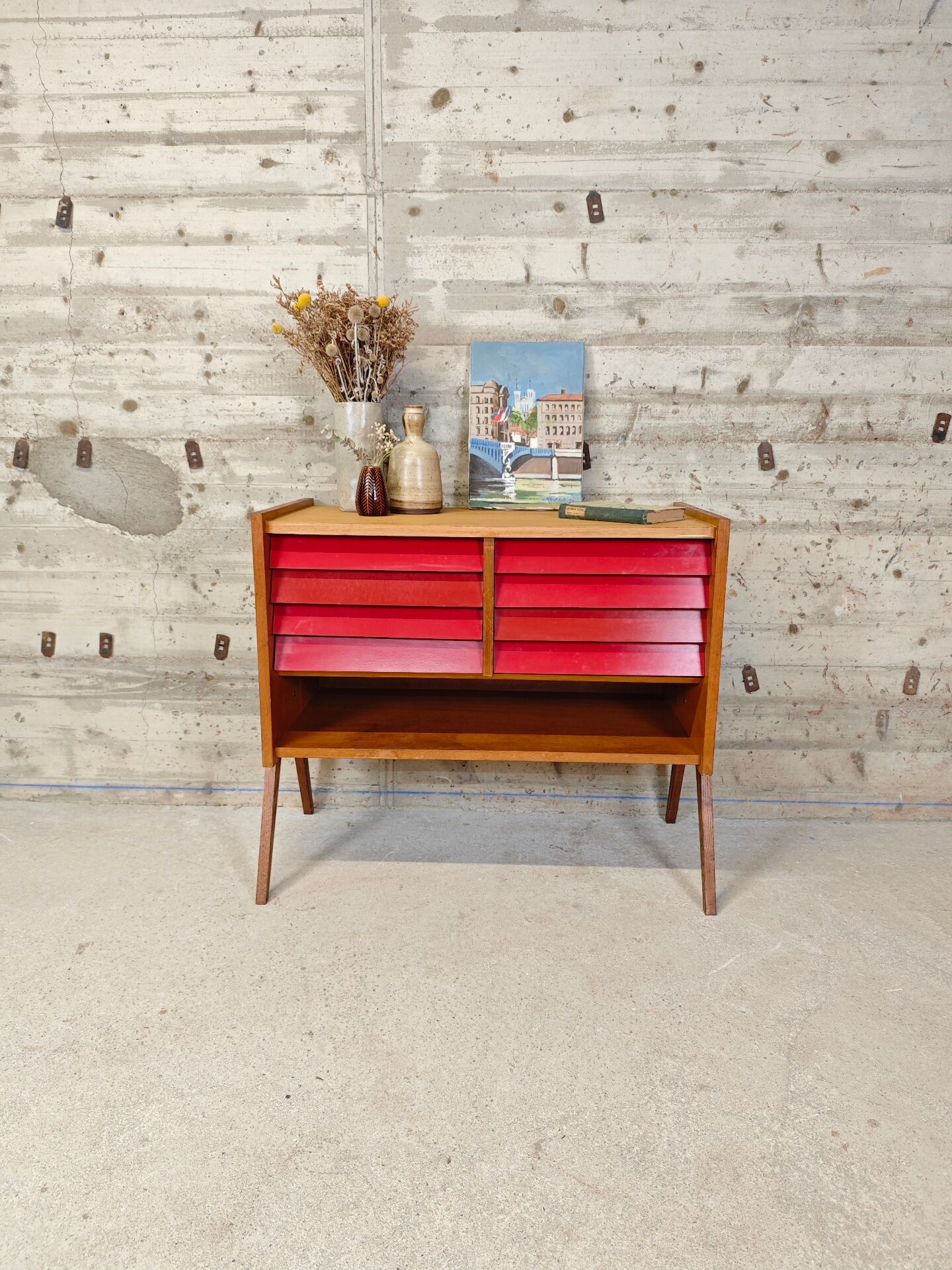 Buffet range vinyle vintage