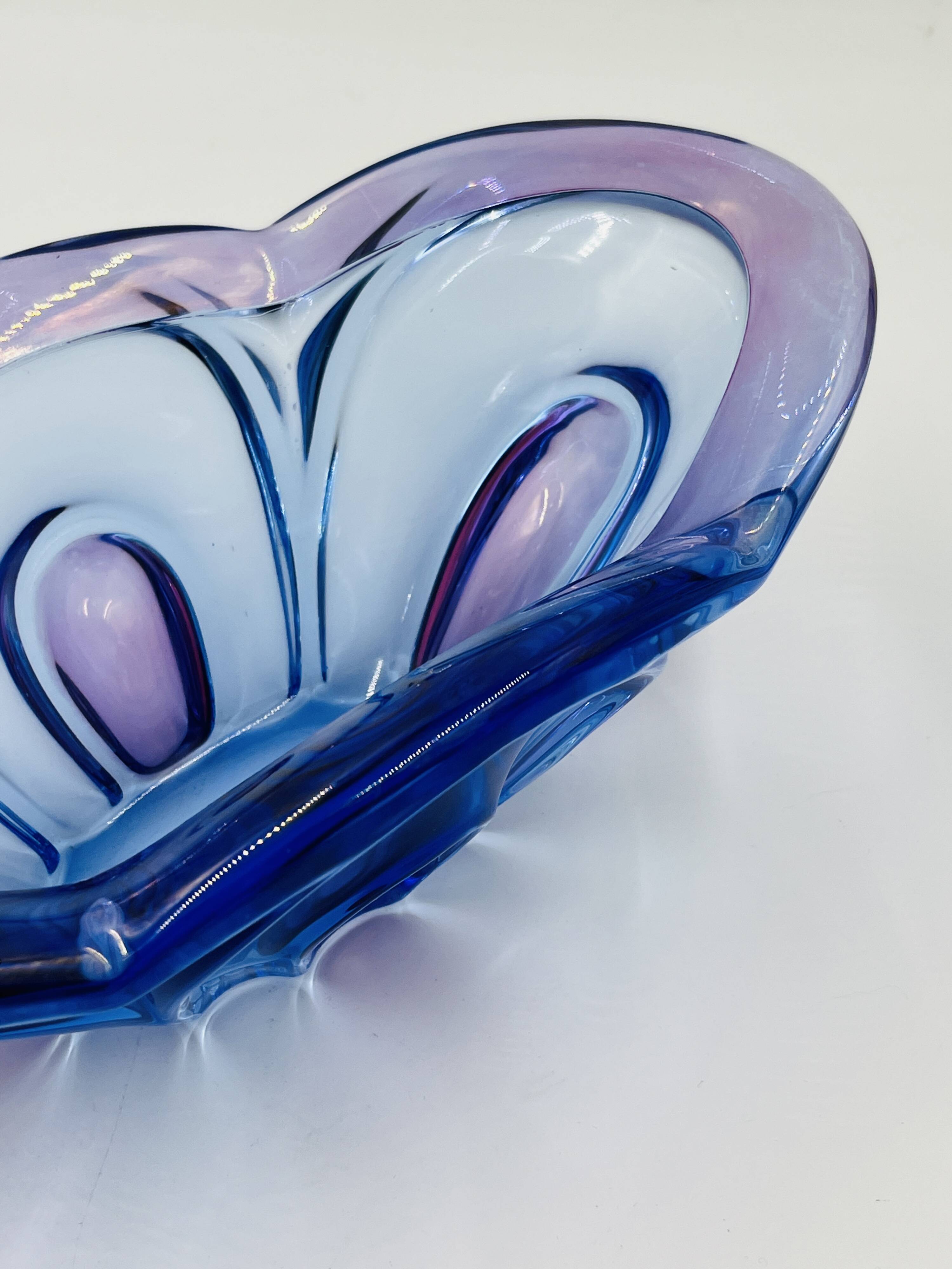 Bohemian glass art cup Chribska
