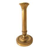 Old golden brass candle holder