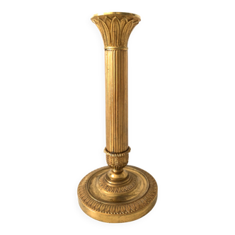 Old golden brass candle holder