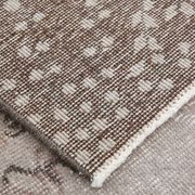 Brown floral turkish area rug, 208x115cm