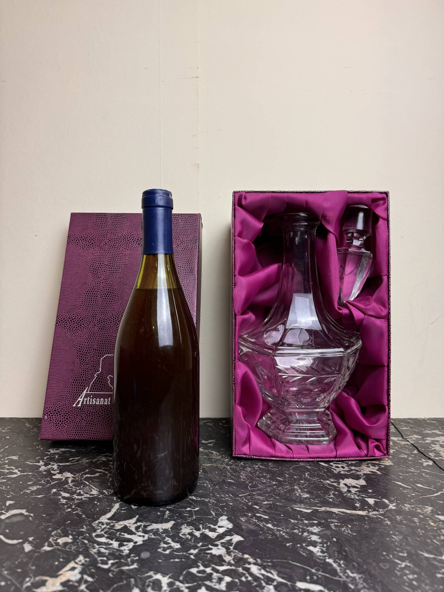 Cristal de Lorraine: wine carafe with original box