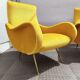 Pair of vintage organic armchairs 50s