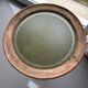 Antique wooden gueridon – green leather top with gold detailing – early 20th century