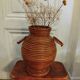 Handcrafted rattan amphora