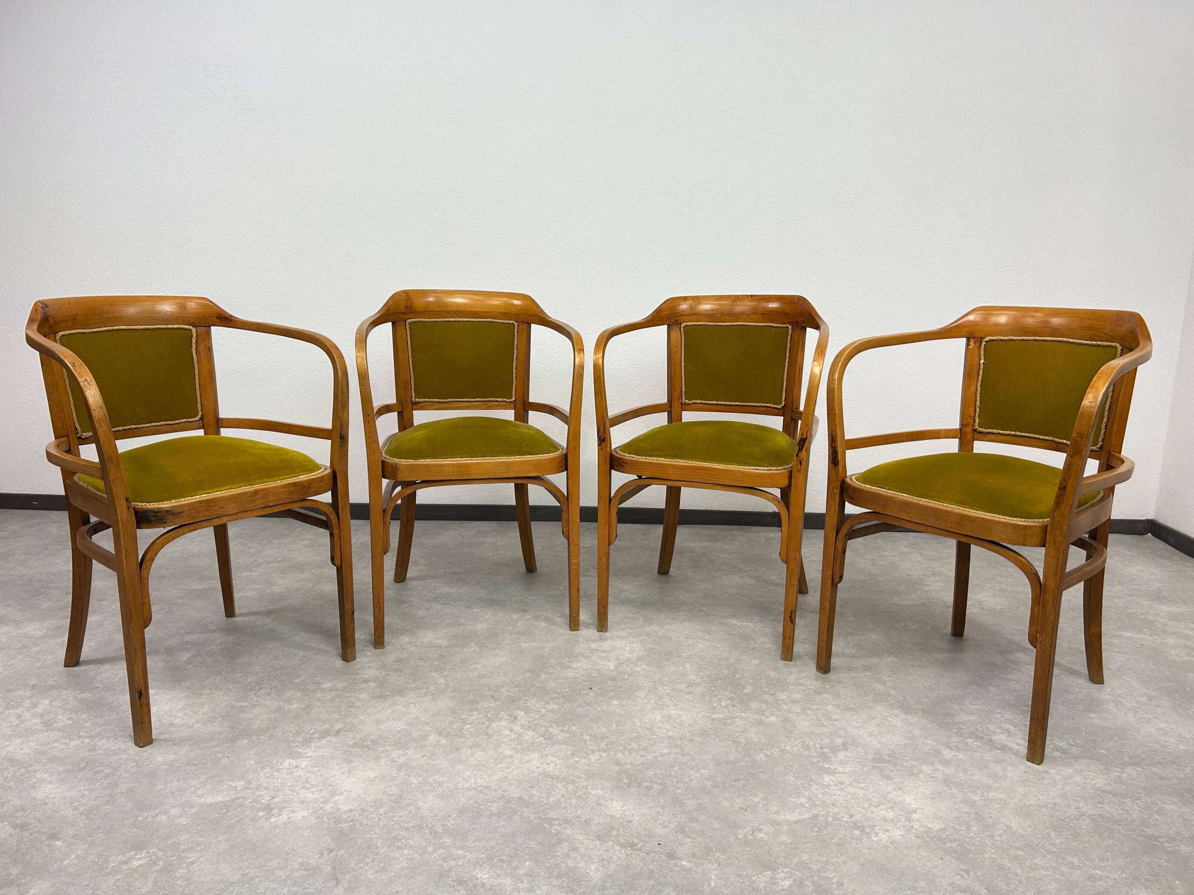Groupe de sièges Art déco par Otto Wagner