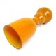 Angel vase, modernism, orange glass, designed by S. Sadowski, Poland, 1970s