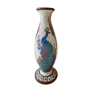 Vase ancien longwy décor
