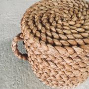 French Mediterranean Low Rope Stool from Audoux Minet, 1940s