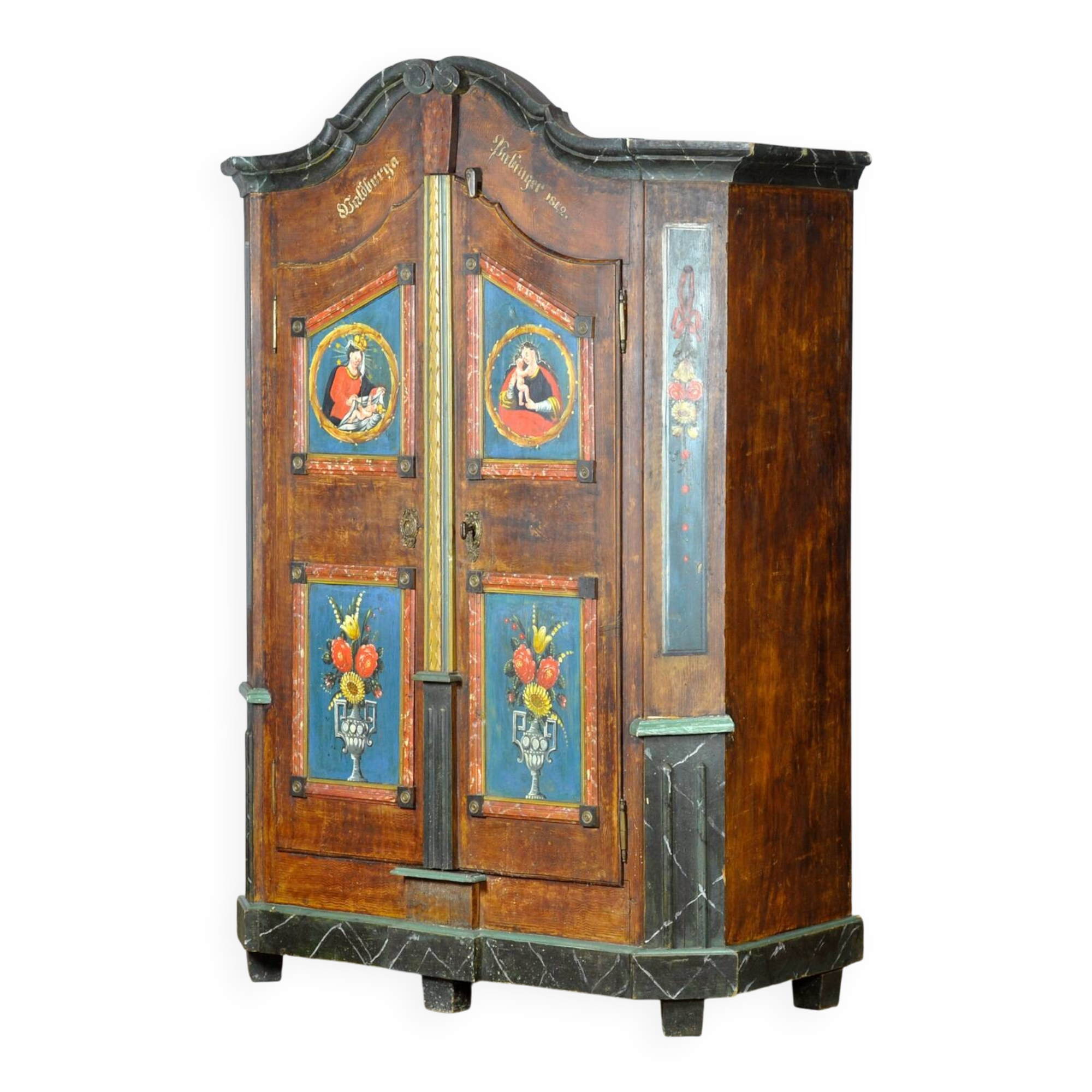 German folk art wedding chest, 1842
