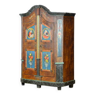 German folk art wedding chest, 1842