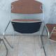 Set of 6 vintage low chrome metal chairs