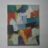 Acrylic painting on canvas contemporary abstract art