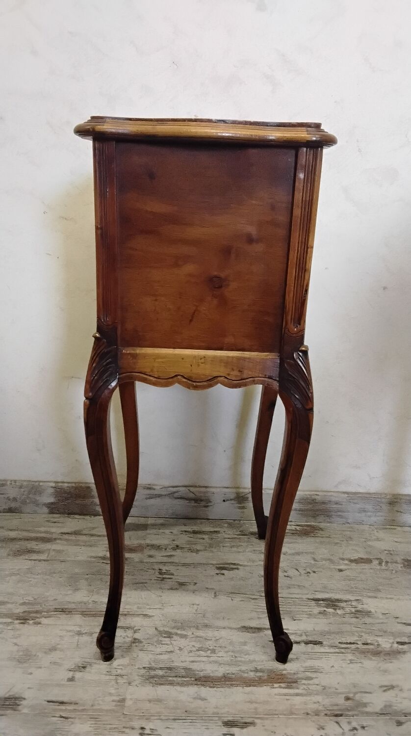 Antique wooden bedside table