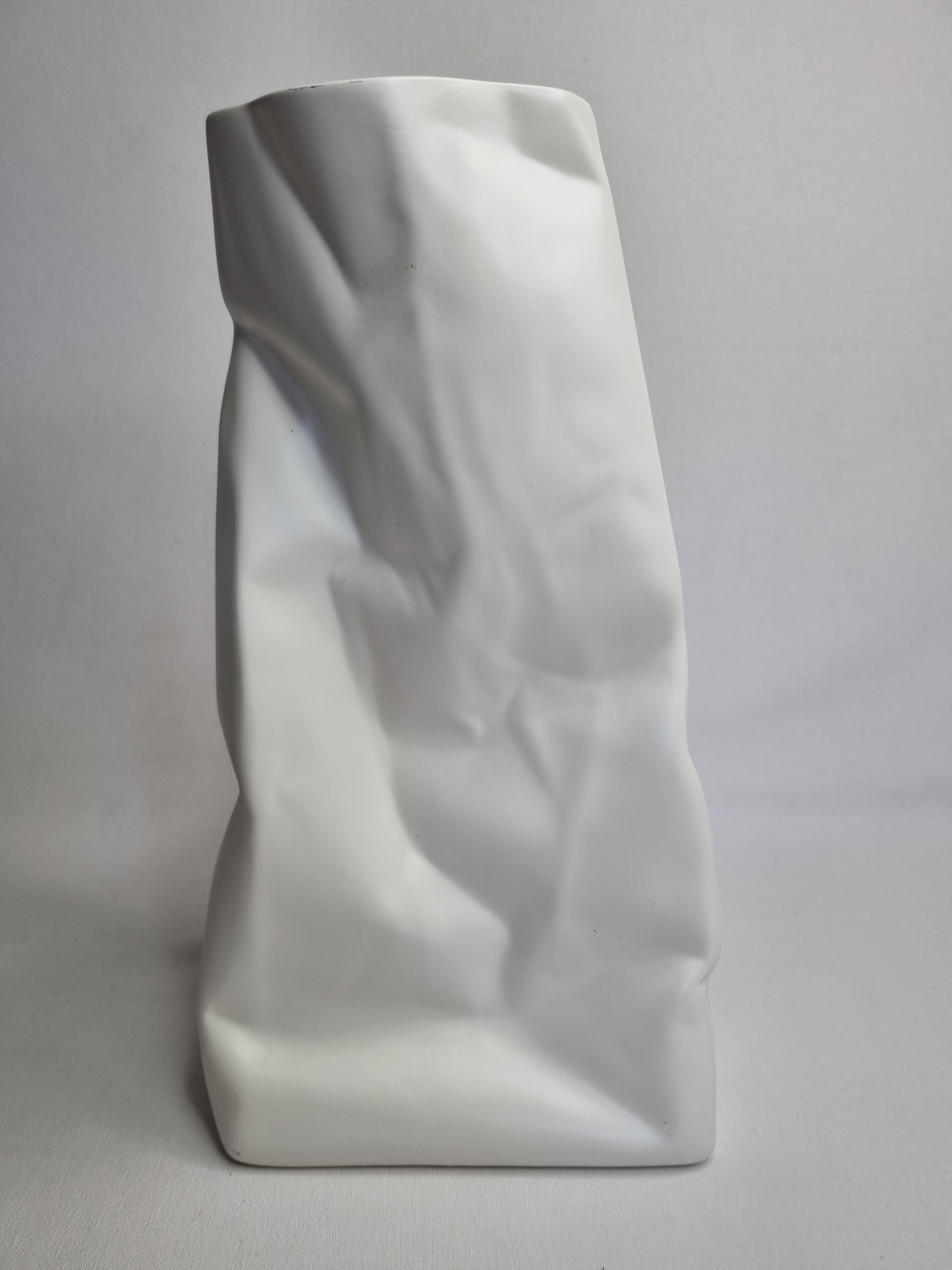 Bloomingville ceramic "Paper bag" vase, 30 cm