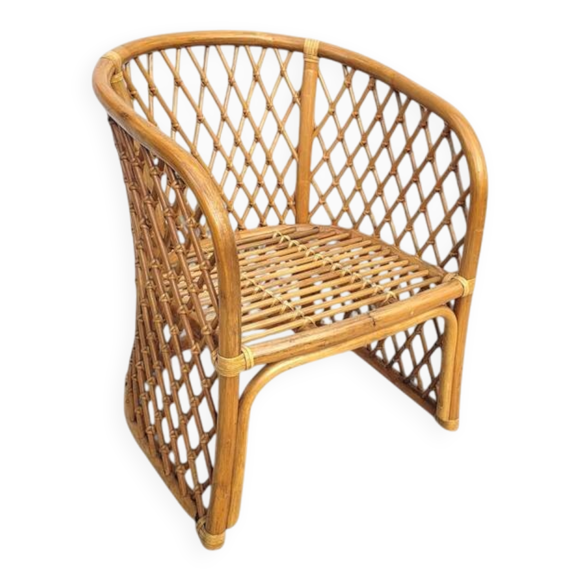1970s adult rattan armchair