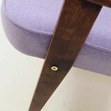 Vintage armchair in lavender wool and oak.