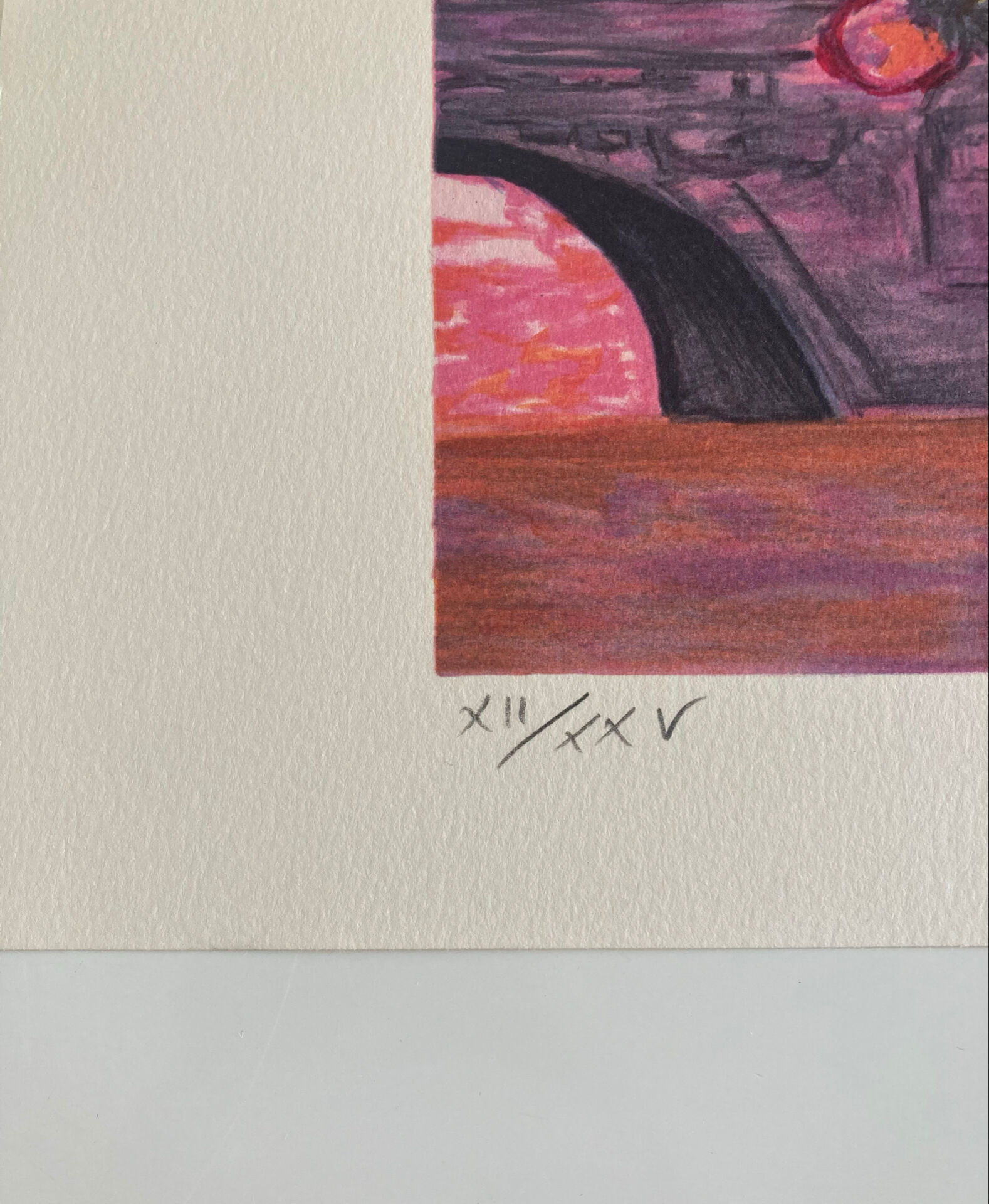 Lithographie numérotée et signée Michel Henry -La conciergerie-Paris