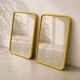 Pair of vintage yellow mirrors — 70s/80s