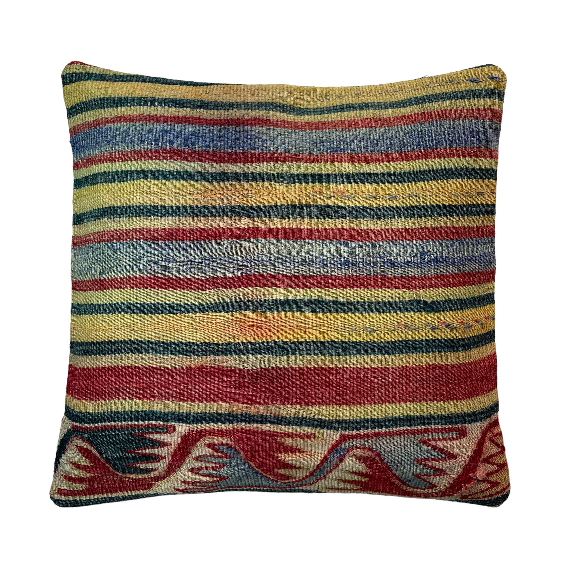 Vintage turkish kilim cushion cover, 40 x 40 cm
