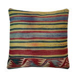 Vintage turkish kilim cushion cover, 40 x 40 cm