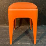 Vintage orange stool Ami, design 1960