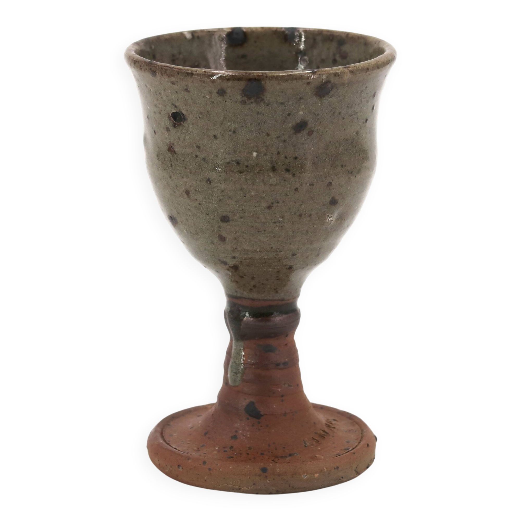 Stoneware chalice-style stemmed glass by Jean Linard, 1960s