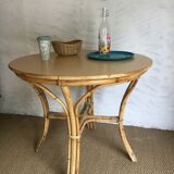 Rattan round table vintage