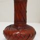 Vase made of braided bamboo leaves