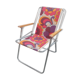70's vintage fabric folding armchair