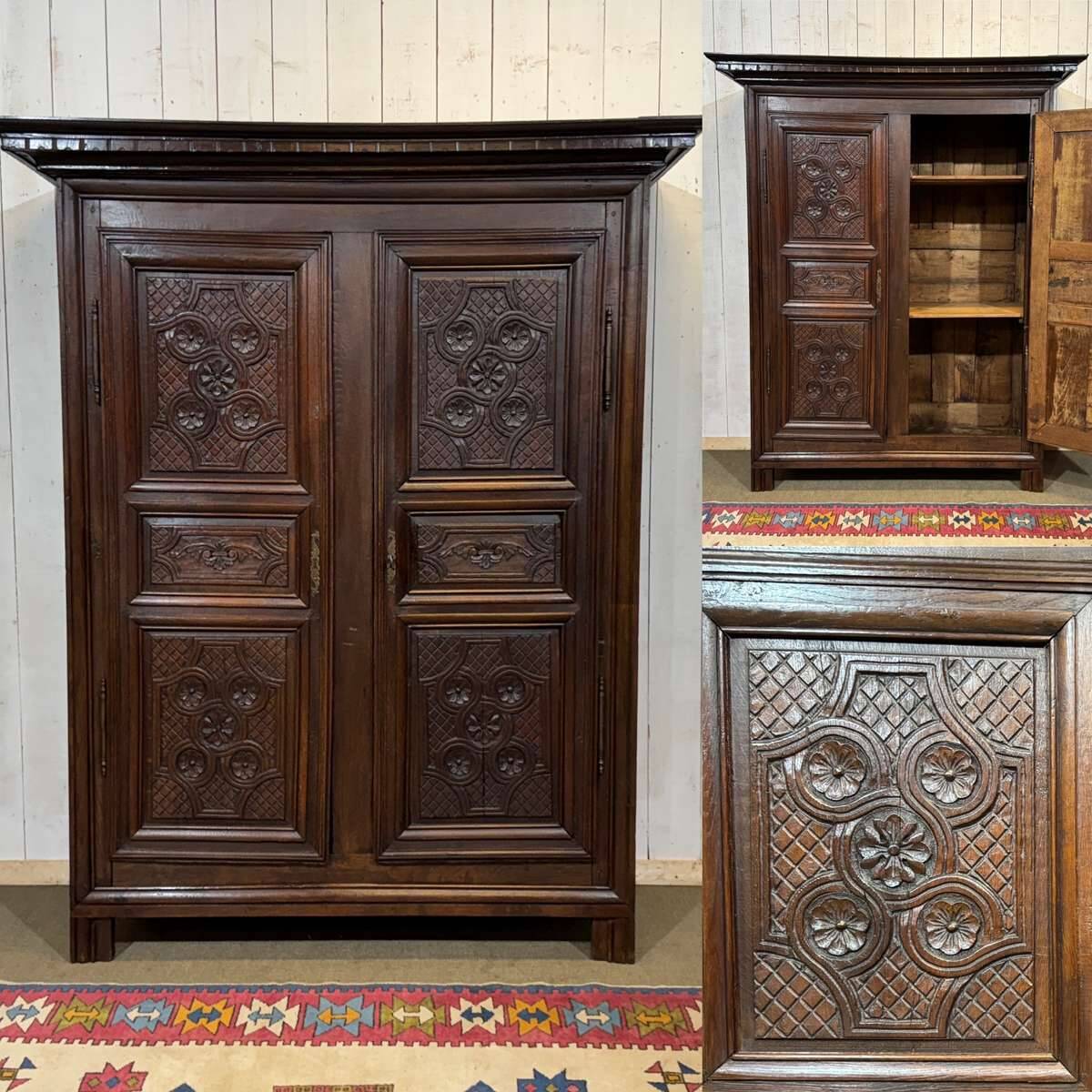 18th-century oak wardrobe