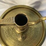 Set of a copper old plateau and an oriental teapot twentieth