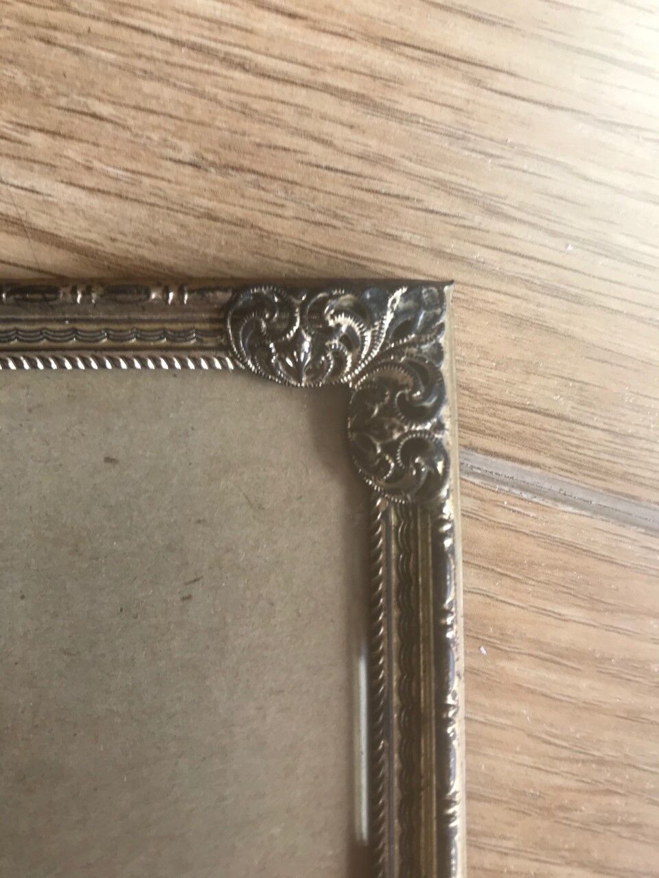 Old brass frame