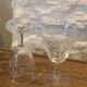 9 glasses tulip-shaped vintage blueberry pattern 1960