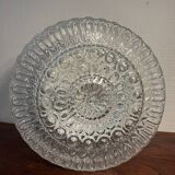 Ceiling light in bubbled chiseled glass with porcelain socket