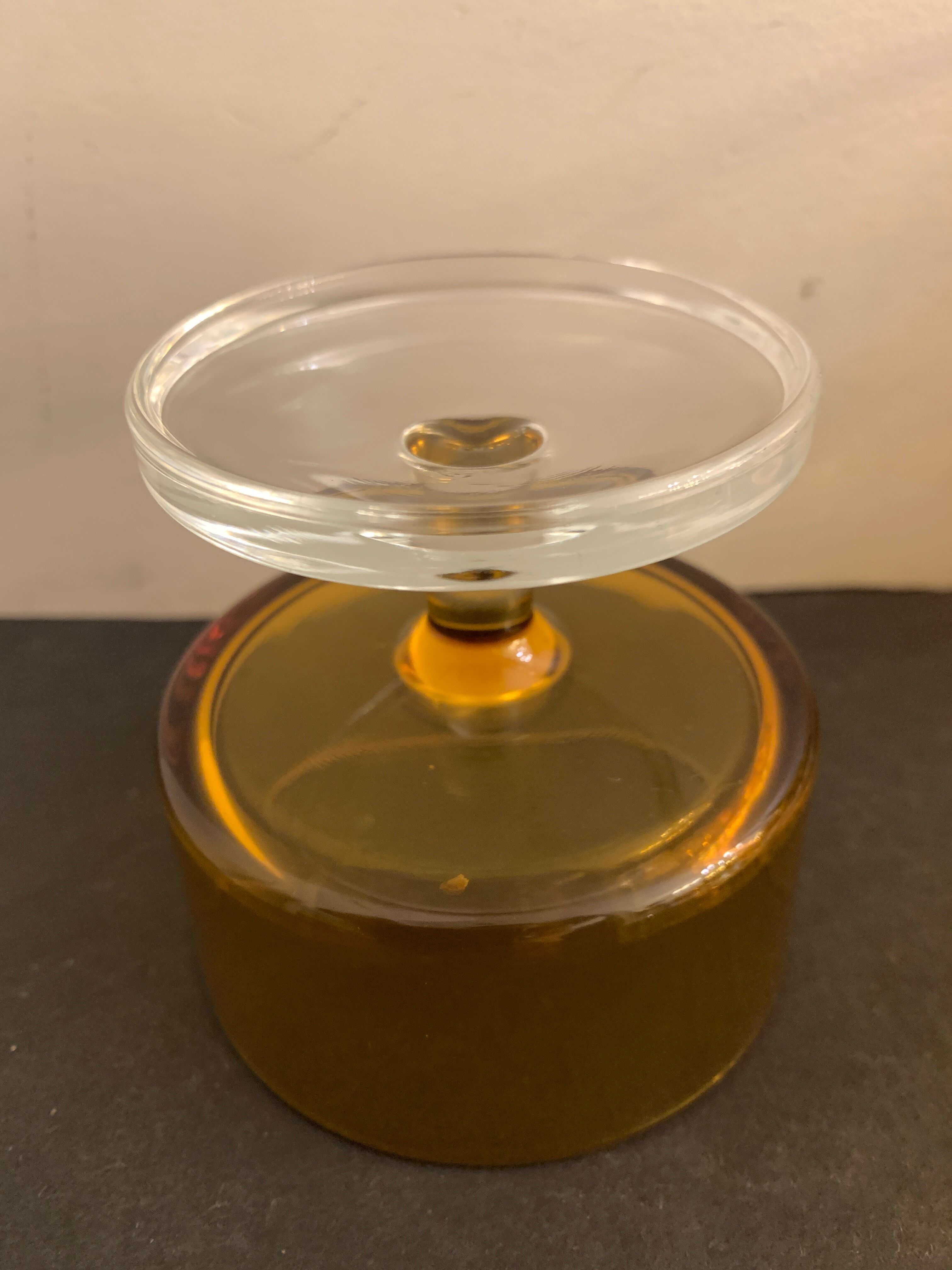 12 Luminarc cups in orange glass, France, 1970
