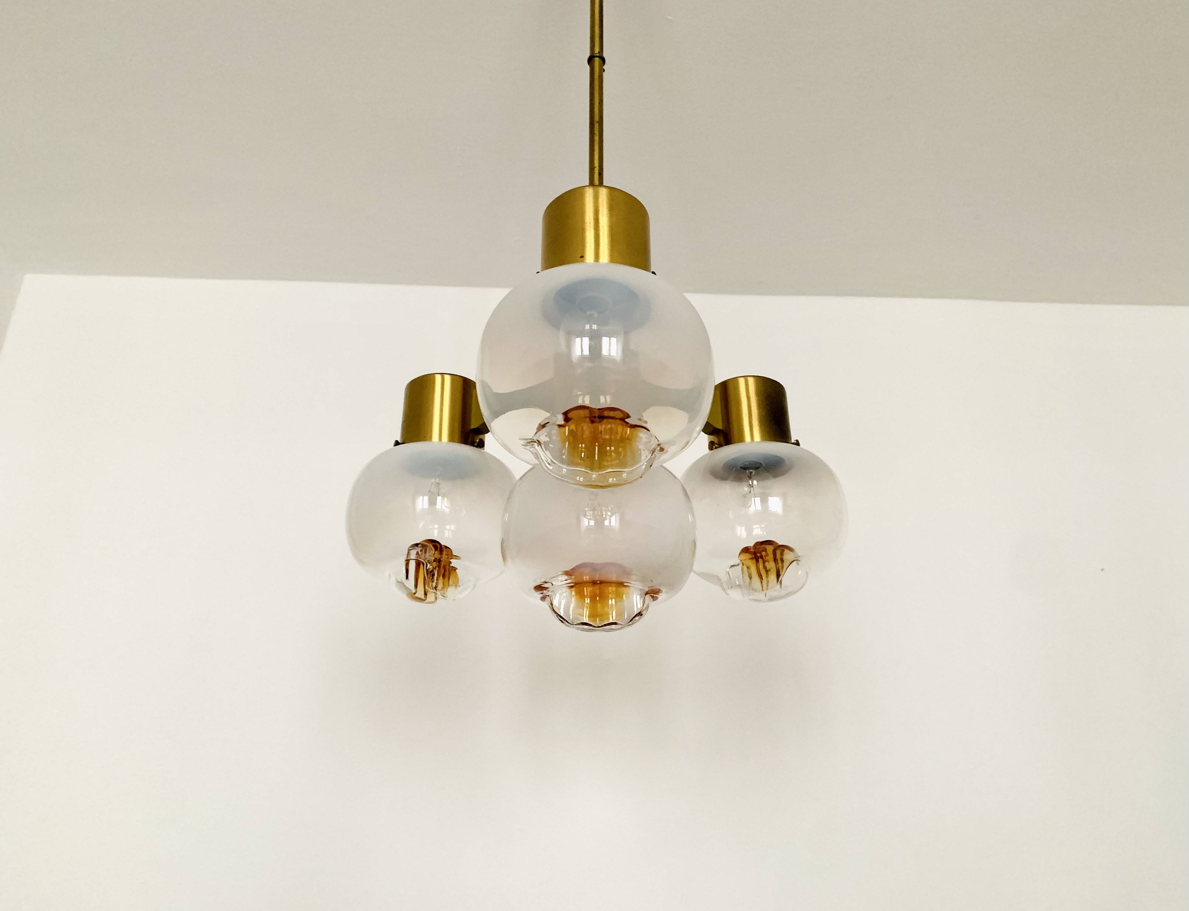 Lustre en verre de Murano par Mazzega