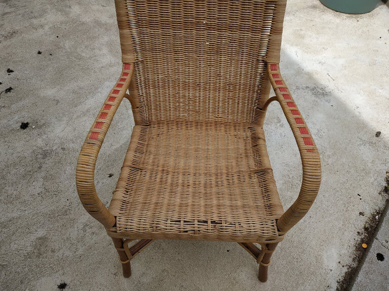 Vintage rattan armchair
