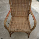Vintage rattan armchair