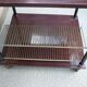 Wooden vintage table on wheels