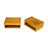 Oak hanging bedside tables 1960