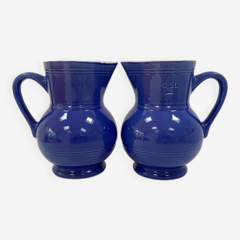 Duo of Emile Henry bistro pitchers