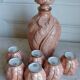 Bottle and six porcelain cups from Couleuvre