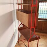 Vintage freestanding wall unit with desk