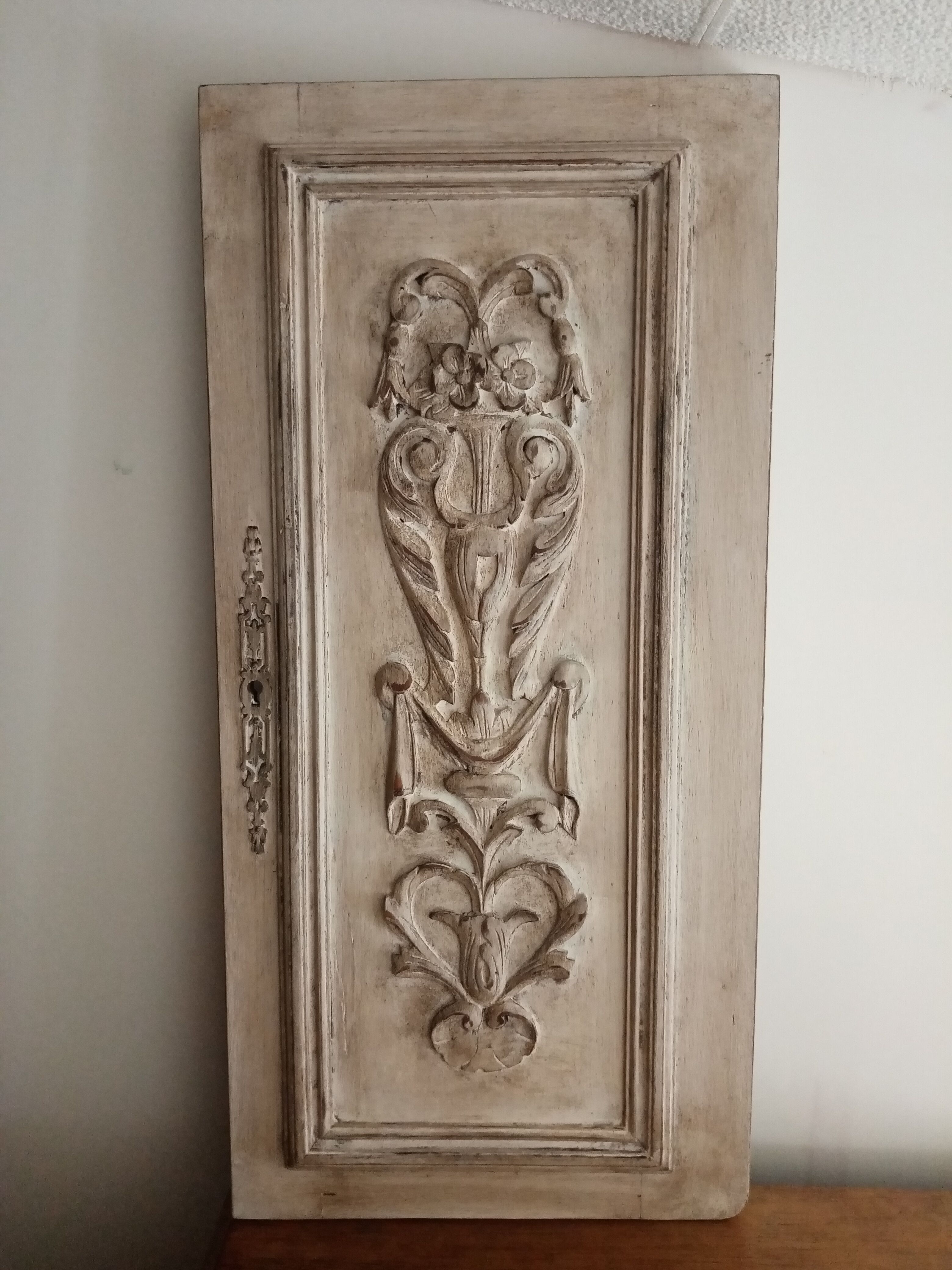 Old patinated door decorative wood room