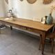 Authentic vintage farmhouse table from the 1950s in solid oak.