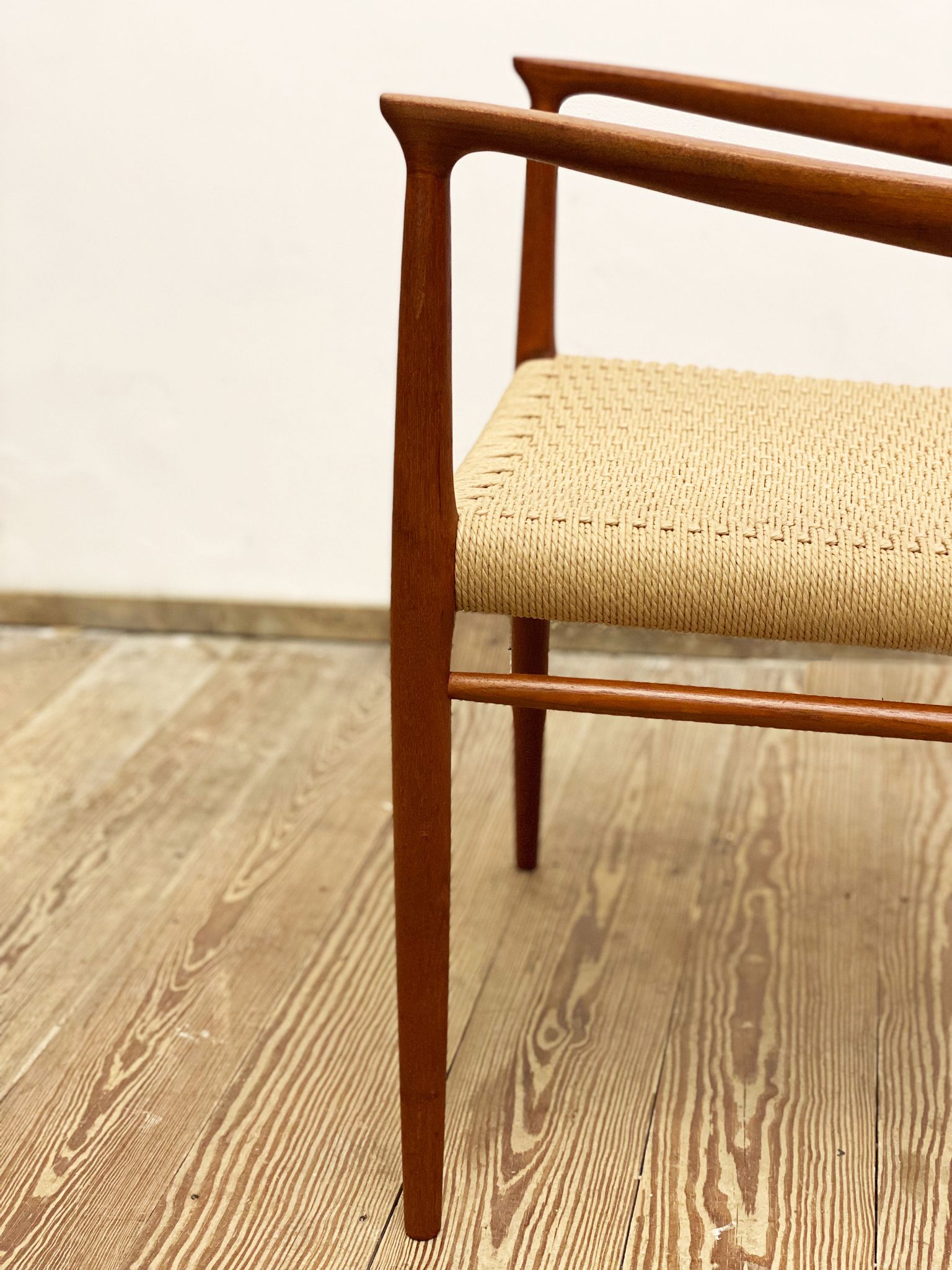 Mid century teak armrest chair by Niels O. Møller for J.L. Moller, Model 56, Denmark, 1950s