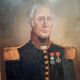Peinture à l'huile d'un soldat antique du XIXe siècle en uniforme militaire