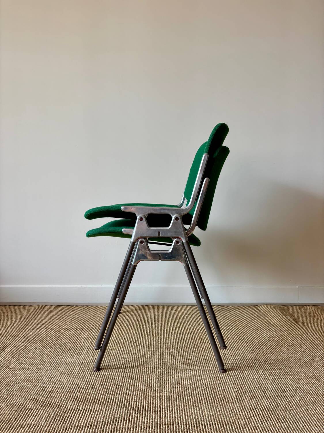 2 Castelli dsc106 green chairs, Italy, 1970s