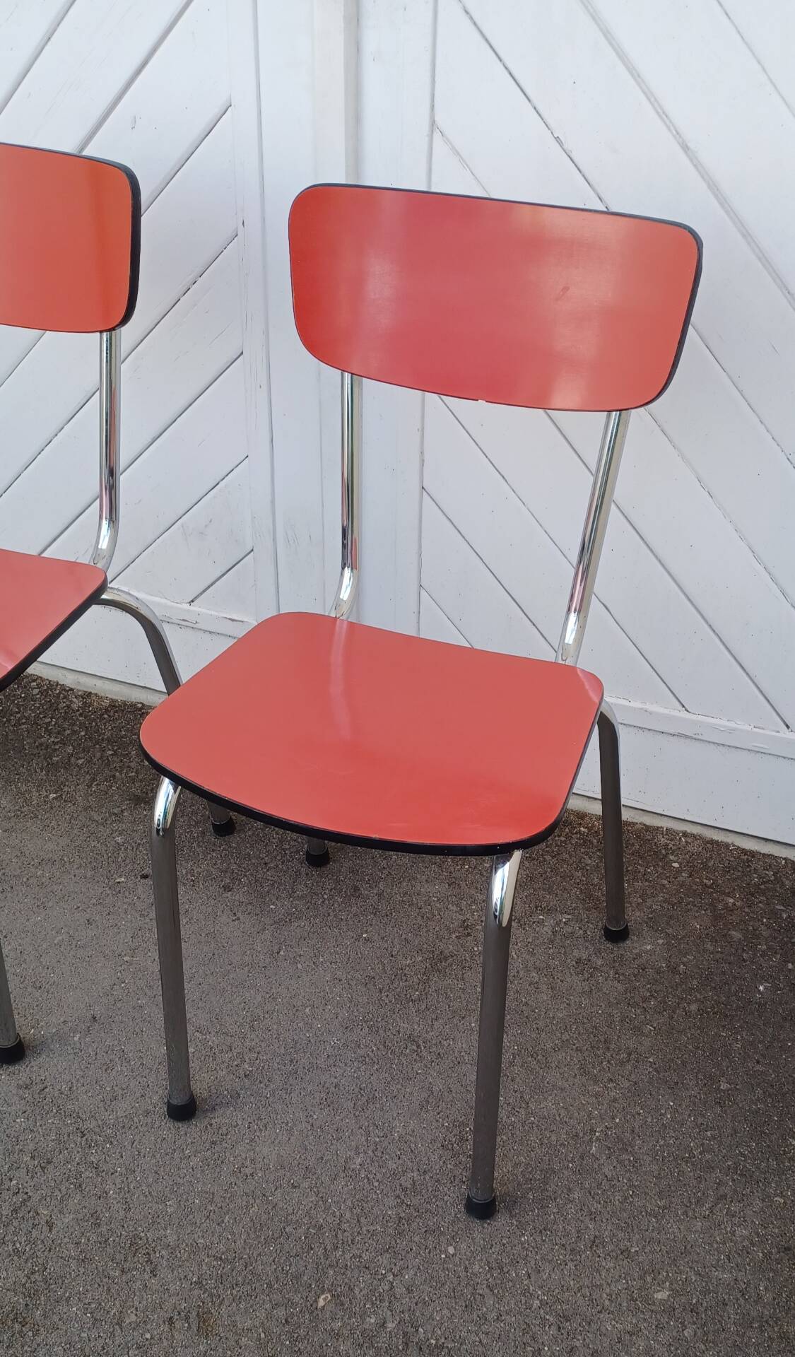 Pair of vintage formica chairs